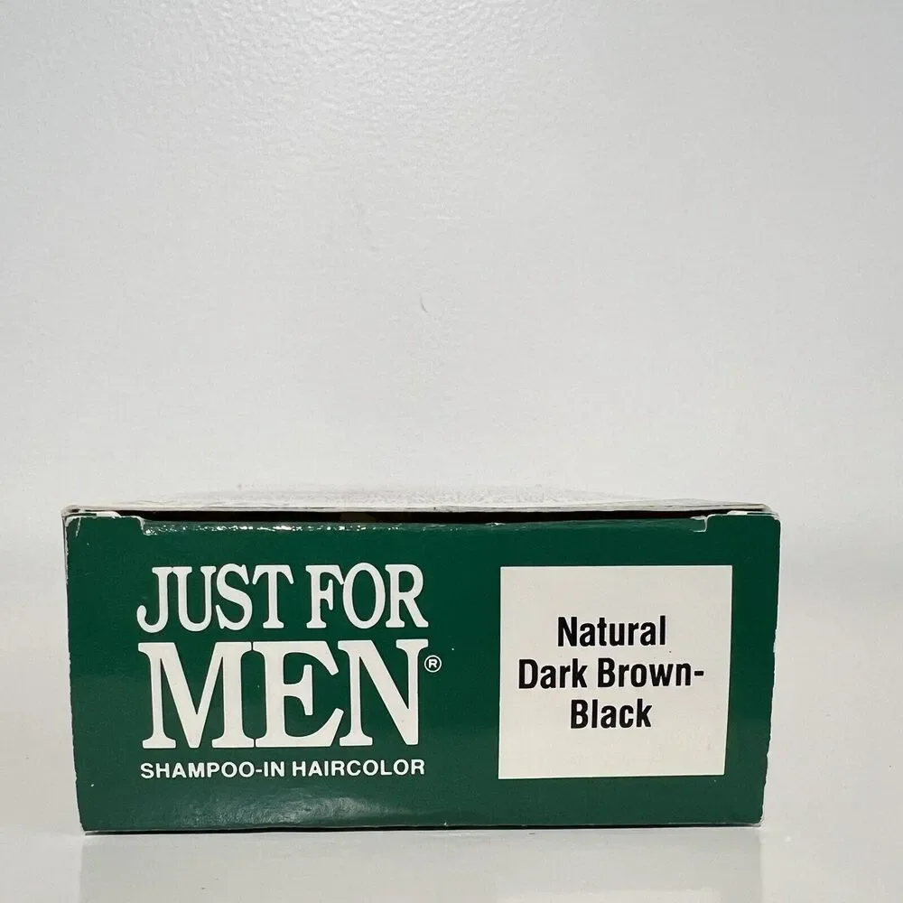 Just For Men Shampoo In Hair Color Natural Dark Brown Black Vintage Prop